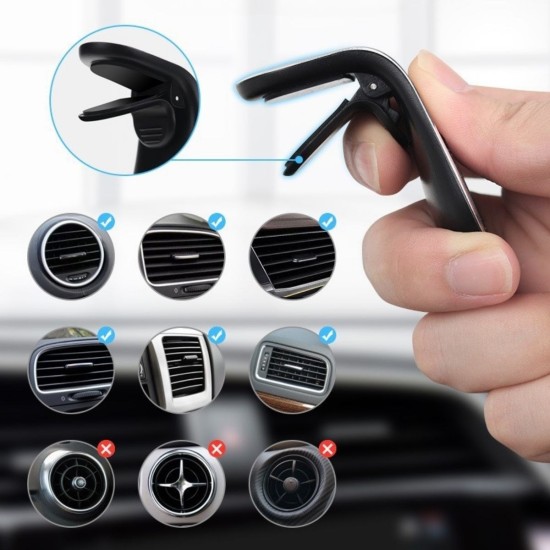 Havalanndırma Izgarasına Takılabilen Mandallı Mıknatıslı Oto Araç Içi Manyetik Telefon Tutucu Havalanndırma Izgarasına Takılabilen Mandallı Mıknatıslı Oto Araç Içi Manyetik Telefon Tutucu
