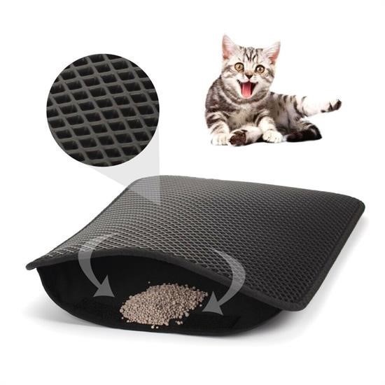 Kedi Tuvalet Önü Kum Toplayıcı Temizleyici Elekli Gri Paspas Kedi Tuvalet Önü Kum Toplayıcı Temizleyici Elekli Gri Paspas