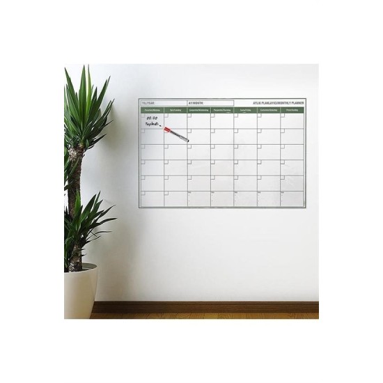 Manyetik Yapışkanlı Bir Aylık Program Planlayıcı Takvim 85x56 cm Manyetik Yapışkanlı Bir Aylık Program Planlayıcı Takvim 85x56 cm