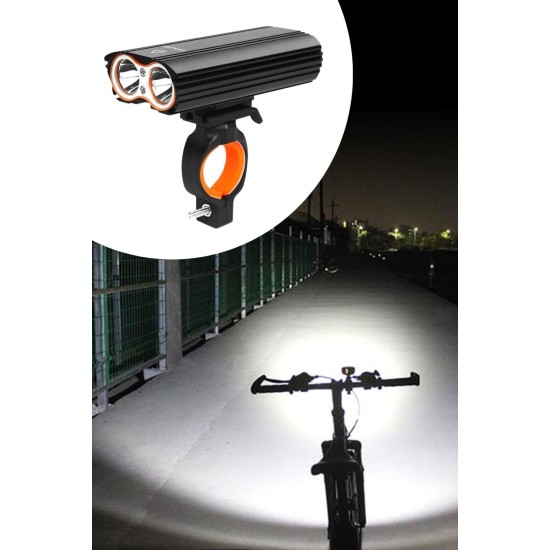 Şarj Göstergeli Uzun Menzil Su Geçirmez LED Bisiklet Feneri 1600 Lumen Şarj Göstergeli Uzun Menzil Su Geçirmez LED Bisiklet Feneri 1600 Lumen