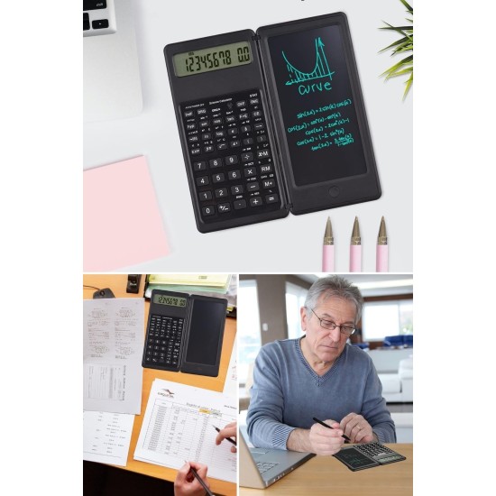 Silinebilir LCD Yazı Tabletli,Kalemli Katlanabilir Bilimsel Hesap Makinesi Silinebilir LCD Yazı Tabletli,Kalemli Katlanabilir Bilimsel Hesap Makinesi