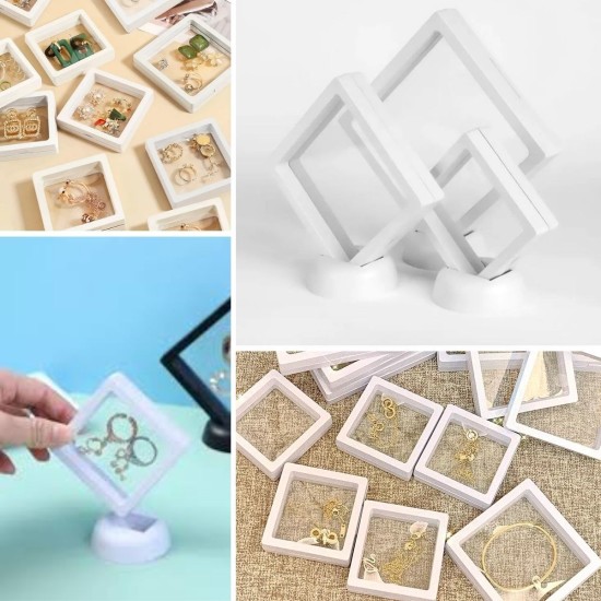 7x7 cm Standlı 3D Takı Ziynet Hatıra Koleksiyon Saklama Kutusu Şeffaf Film Çerçevesi 7x7 cm Standlı 3D Takı Ziynet Hatıra Koleksiyon Saklama Kutusu Şeffaf Film Çerçevesi