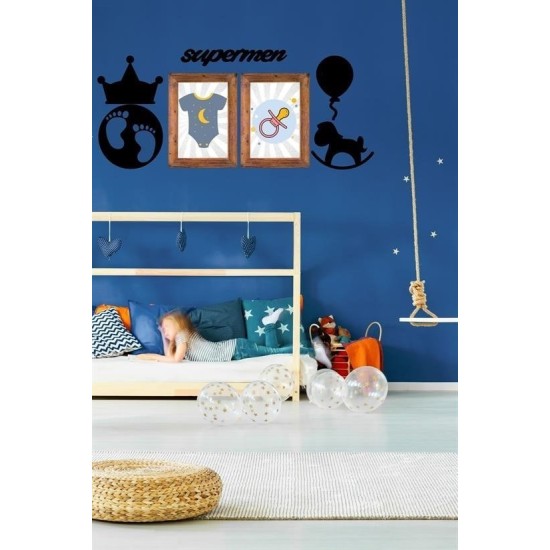 DECO103 Supermen Dekoratif Duvar Süsü Tablo Aksesuar Ahşap Tasarım Hediye Pano Sticker Seti DECO103 Supermen Dekoratif Duvar Süsü Tablo Aksesuar Ahşap Tasarım Hediye Pano Sticker Seti