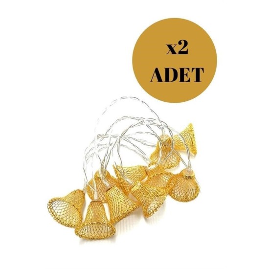 Parti ve Özel Gün Dekorasyonu Çan Şeklinde Metal Şerit Led Işık Parti ve Özel Gün Dekorasyonu Çan Şeklinde Metal Şerit Led Işık