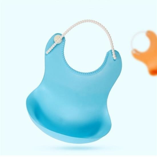 Çocuk Bebek Mama Önlüğü Dökülme Engelleyici Bükülebilir Mavi Çocuk Bebek Mama Önlüğü Dökülme Engelleyici Bükülebilir Mavi