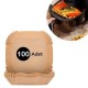 100 Adet Air Fryer Pişirme Kağıdı Tek Kullanımlık Gıda Yağlı Kağıdı Kare Tabak Model 100 Adet Air Fryer Pişirme Kağıdı Tek Kullanımlık Gıda Yağlı Kağıdı Kare Tabak Model