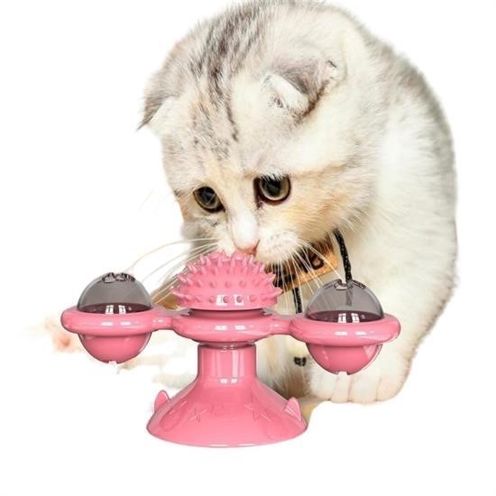Pet Malzemeleri Vantuzlu Fırıldak Toplu Dönen Şeffaf Depo Tasarım İnteraktif Kedi Oyuncağı Pet Malzemeleri Vantuzlu Fırıldak Toplu Dönen Şeffaf Depo Tasarım İnteraktif Kedi Oyuncağı