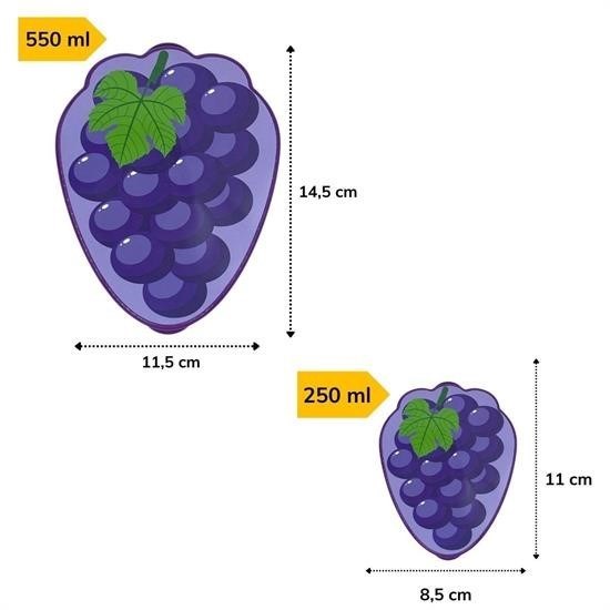 2'li İç İçe Geçebilen Üzüm Model Saklama ve Beslenme Kabı Seti (550 ml + 250 ml) 2'li İç İçe Geçebilen Üzüm Model Saklama ve Beslenme Kabı Seti (550 ml + 250 ml)