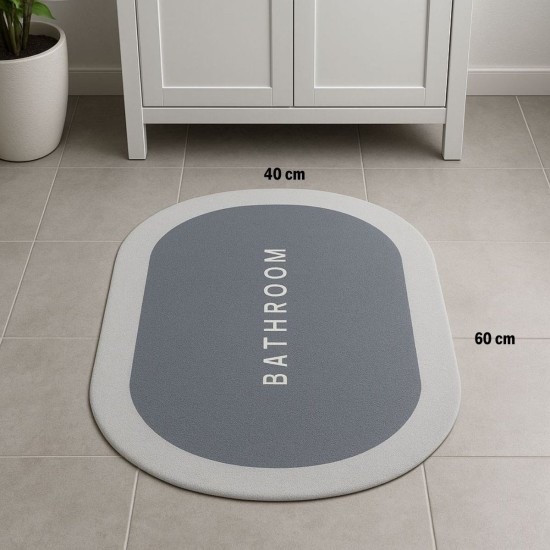 Sihirli Süper Su Emici Kaymaz Tabanlı Oval Paspas 40*60 cm Sihirli Süper Su Emici Kaymaz Tabanlı Oval Paspas 40*60 cm