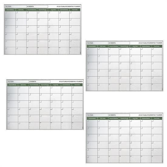 Manyetik Yapışkanlı Bir Aylık Program Planlayıcı Takvim 85x56 cm Manyetik Yapışkanlı Bir Aylık Program Planlayıcı Takvim 85x56 cm