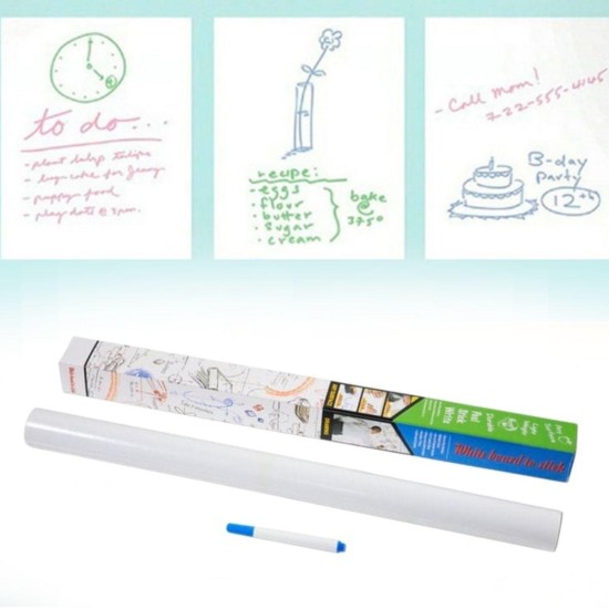 Silinebilir Kalemli Sticker Duvara Yapışabilen Yazı Tahtası 60x100 cm Silinebilir Kalemli Sticker Duvara Yapışabilen Yazı Tahtası 60x100 cm
