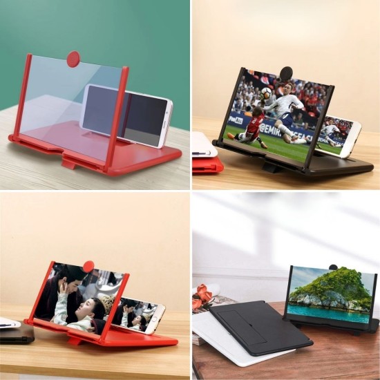 Telefon ve Tablet Ekran Büyütücü Aparat Kırmızı Telefon ve Tablet Ekran Büyütücü Aparat Kırmızı