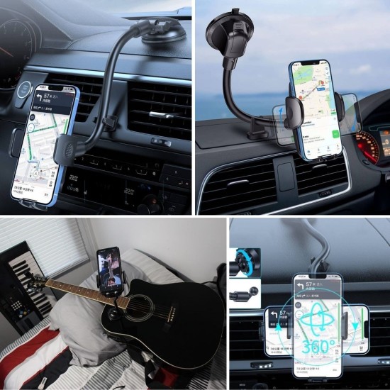 Ayarlanabilir Vakum Kilitli Cam Ve Torpidoya Takılabilen Telefon Tutucu Ayarlanabilir Vakum Kilitli Cam Ve Torpidoya Takılabilen Telefon Tutucu