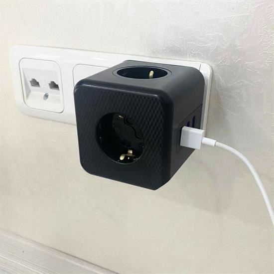 Isıya Dayanıklı Termal Akım Korumalı ve Çocuk Korumalı 3 Priz Girişli 3 USB Girişli Küp Priz Isıya Dayanıklı Termal Akım Korumalı ve Çocuk Korumalı 3 Priz Girişli 3 USB Girişli Küp Priz