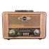 Retro, Nostaljik, Ahşap Tasarım Bluetooth Hoparlörlü, Şarjlı, Taşınabilir Otantik Tasarımlı FM/AM Destekli Radyo NS8098