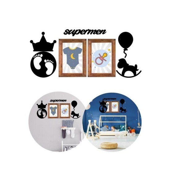 DECO103 Supermen Dekoratif Duvar Süsü Tablo Aksesuar Ahşap Tasarım Hediye Pano Sticker Seti DECO103 Supermen Dekoratif Duvar Süsü Tablo Aksesuar Ahşap Tasarım Hediye Pano Sticker Seti