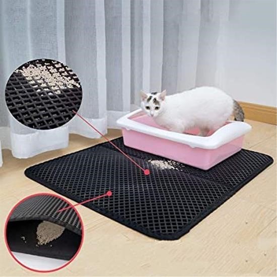Kedi Tuvalet Önü Kum Toplayıcı Temizleyici Elekli Gri Paspas Kedi Tuvalet Önü Kum Toplayıcı Temizleyici Elekli Gri Paspas