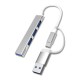 4 Port'lu Bağlantı İstasyonu Ultra İnce USB Bölücü TYPE-C tipi Çoklu Arayüz Adaptörü Multi Usb Çoklayıcı 4 Port'lu Bağlantı İstasyonu Ultra İnce USB Bölücü TYPE-C tipi Çoklu Arayüz Adaptörü Multi Usb Çoklayıcı