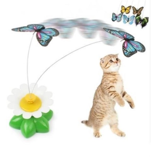 Hareketli Dönen Kelebek - Kedi Oyuncağı ( Pille Çalışır) Hareketli Dönen Kelebek - Kedi Oyuncağı ( Pille Çalışır)