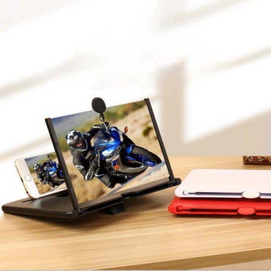 Telefon ve Tablet Ekran Büyütücü Aparat Kırmızı Telefon ve Tablet Ekran Büyütücü Aparat Kırmızı