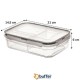 3 Bölmeli Kilitli Kapaklı 1 Litre Erzak Saklama Kabı LC-510 3 Bölmeli Kilitli Kapaklı 1 Litre Erzak Saklama Kabı LC-510