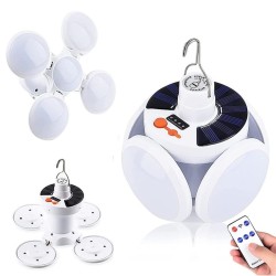 Solar Panelli Şarjlı 5'li Katlanabilir Acil Durum Kamp Lambası