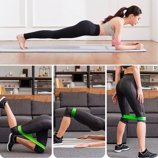 5li Egzersiz Direnç Bant Seti Pilates Crossfit Ekipmanları 5li Egzersiz Direnç Bant Seti Pilates Crossfit Ekipmanları