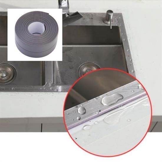 Gri Su Sızdırmaz Banyo Mutfak Lavabo Küvet İzolasyon Şerit Bant Gri Su Sızdırmaz Banyo Mutfak Lavabo Küvet İzolasyon Şerit Bant