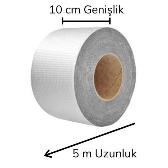 Yüksek Sıcaklık Dayanan Su Geçirmez Çatı Boru Duvar Çatlak Yapışkan Bant Folyo 5 mt x 10 cm Yüksek Sıcaklık Dayanan Su Geçirmez Çatı Boru Duvar Çatlak Yapışkan Bant Folyo 5 mt x 10 cm