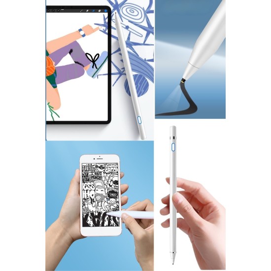 Evrensel Tablet ve Dokunmatik Telefonlarla Uyumlu Hassas Çizim ve Tasarım Kalemi Evrensel Tablet ve Dokunmatik Telefonlarla Uyumlu Hassas Çizim ve Tasarım Kalemi