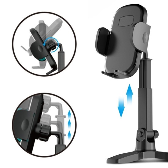 Masaüstü Telefon Standı 360 Derece Dönebilen Başlıklı Ayaklı Telefon Tripodu Masaüstü Telefon Standı 360 Derece Dönebilen Başlıklı Ayaklı Telefon Tripodu