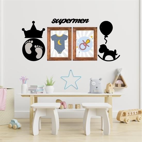 DECO103 Supermen Dekoratif Duvar Süsü Tablo Aksesuar Ahşap Tasarım Hediye Pano Sticker Seti DECO103 Supermen Dekoratif Duvar Süsü Tablo Aksesuar Ahşap Tasarım Hediye Pano Sticker Seti