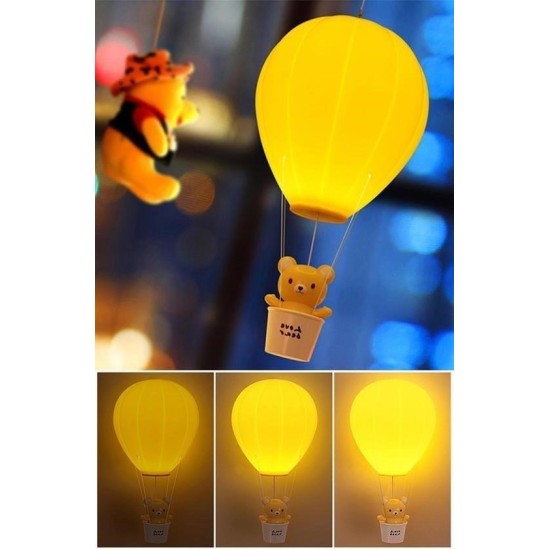 Balonlu Ayıcıklı Eğlenceli Dekoratif Gece Lambası Aydınlatması Balonlu Ayıcıklı Eğlenceli Dekoratif Gece Lambası Aydınlatması