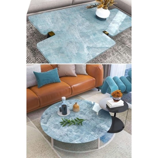 Mermer Desenli Masa Tezgah Mutfak Su Geçirmez Yapışkanlı Folyo Sticker Mavi 5x0,6m Mermer Desenli Masa Tezgah Mutfak Su Geçirmez Yapışkanlı Folyo Sticker Mavi 5x0,6m