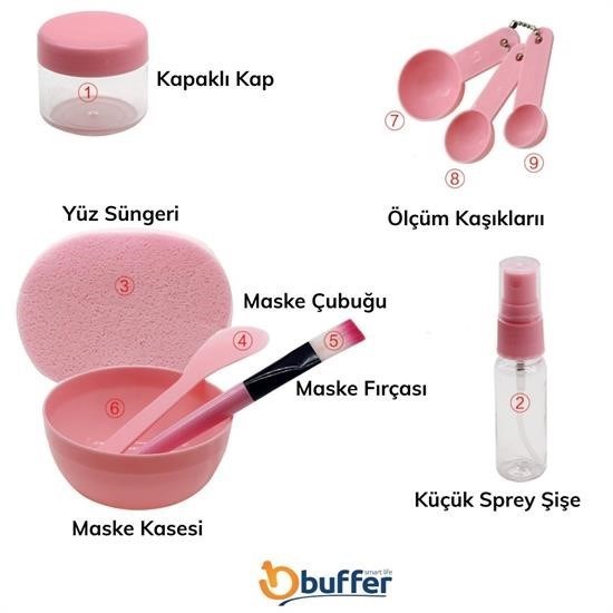 Kendin Yap Yüz Maskesi Karıştırma Aleti Seti, 9 Parça DIY Yüz Maskesi Hazırlama Kabı Seti Kendin Yap Yüz Maskesi Karıştırma Aleti Seti, 9 Parça DIY Yüz Maskesi Hazırlama Kabı Seti