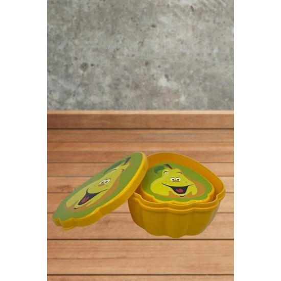 2'li İç İçe Geçebilen Armut Model Saklama ve Beslenme Kabı Seti (550 ml + 250 ml) 2'li İç İçe Geçebilen Armut Model Saklama ve Beslenme Kabı Seti (550 ml + 250 ml)