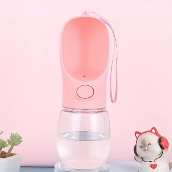 Taşınabilir Butonlu 350 ml Evcil Hayvan Suluğu