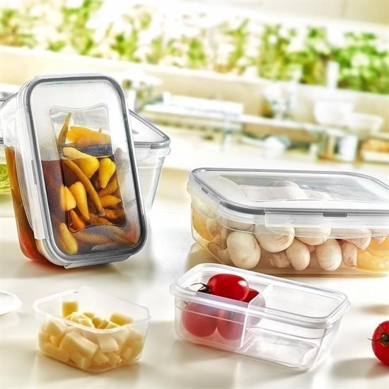 4lü İç İçe Sızdırmaz Contalı Kilitli Kapaklı Plastik Erzak Saklama Kapları LC315 4lü İç İçe Sızdırmaz Contalı Kilitli Kapaklı Plastik Erzak Saklama Kapları LC315