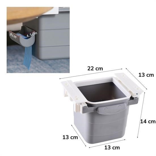 Mini Masa Çöp Kovası Plastik Tezgah Altı Geri Çekilebilir Yapışkanlı Görünmez Bölme Pratik Mini Masa Çöp Kovası Plastik Tezgah Altı Geri Çekilebilir Yapışkanlı Görünmez Bölme Pratik
