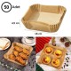 50 Adet Air Fryer Pişirme Kağıdı Tek Kullanımlık Hava Fritöz Yağ Geçirmez Yapışmaz Kare Tabak Model 50 Adet Air Fryer Pişirme Kağıdı Tek Kullanımlık Hava Fritöz Yağ Geçirmez Yapışmaz Kare Tabak Model