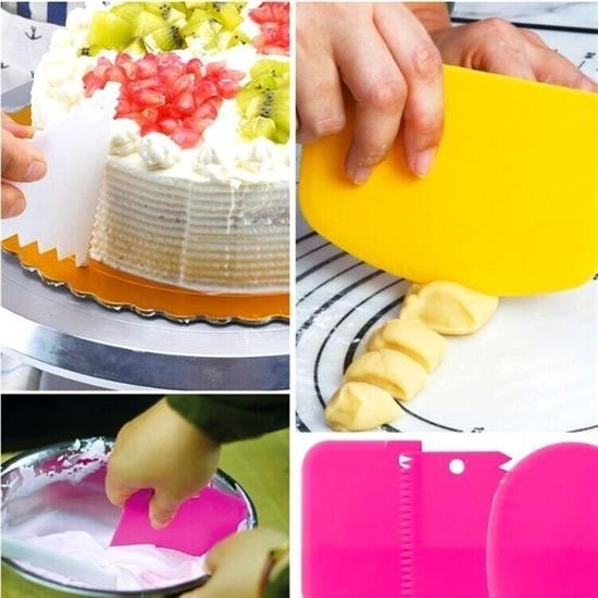 Pasta Hamur Şekillendirici Spatula Kesici Kazıyıcı Dekoratör Set Pasta Hamur Şekillendirici Spatula Kesici Kazıyıcı Dekoratör Set