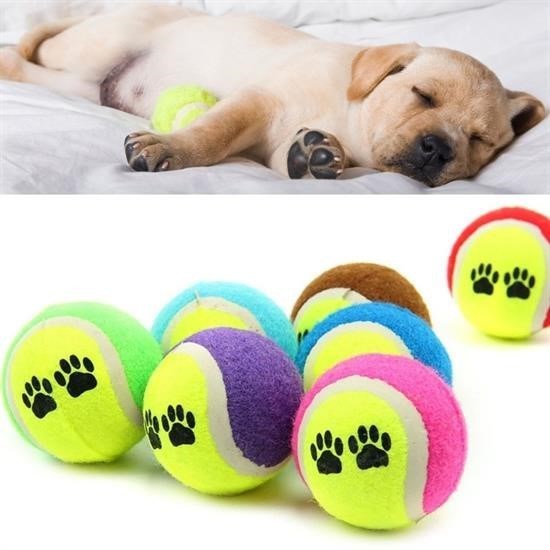 3lü Renkli Desenli Tenis Topu Kedi Köpek Oyuncağı 3lü Renkli Desenli Tenis Topu Kedi Köpek Oyuncağı