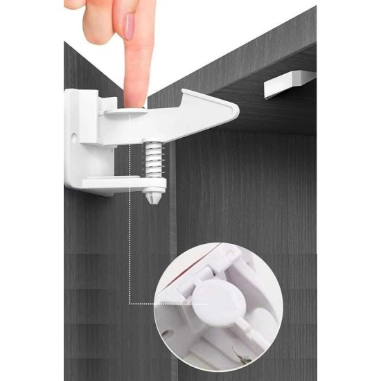 Bebek Çocuk Güvenliği Korumalı Yapışkan Çekmece ve Dolap İçin Tutucu Gizli Güvenlik Kilidi Bebek Çocuk Güvenliği Korumalı Yapışkan Çekmece ve Dolap İçin Tutucu Gizli Güvenlik Kilidi