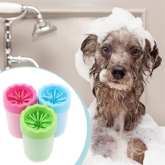 Silikon Jel Fırçalı Kedi Köpek Pati Ayak Temizleme Kovası Büyük Silikon Jel Fırçalı Kedi Köpek Pati Ayak Temizleme Kovası Büyük