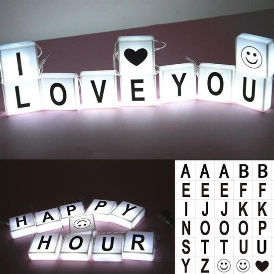 10lu Lightbox Işıklı Harf Mesaj Panosu Dekoratif Harf Işık Zinciri 10lu Lightbox Işıklı Harf Mesaj Panosu Dekoratif Harf Işık Zinciri