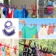 Taşınabilir Seyahat Çamaşır İpi 12 Mandallı Klipsli Lastikli Çamaşır Mandalları Taşınabilir Seyahat Çamaşır İpi 12 Mandallı Klipsli Lastikli Çamaşır Mandalları