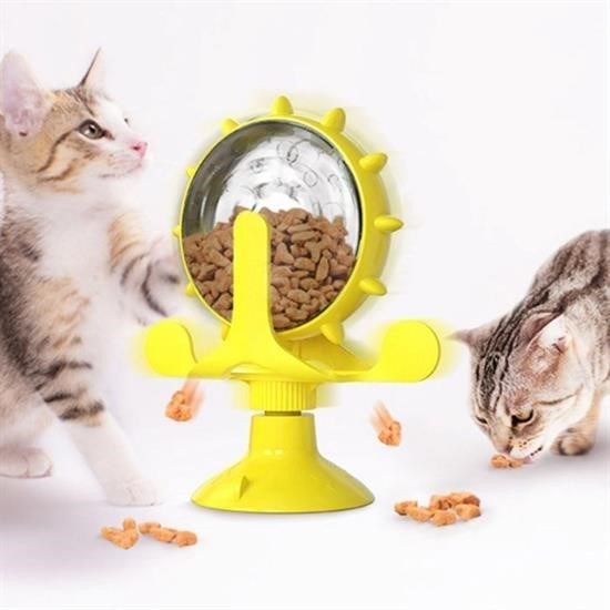 Vantuzlu Zilli İnteraktif Dönebilen Mama Kaplı Renkli Eğlenceli Eğitici Kedi Oyuncağı Vantuzlu Zilli İnteraktif Dönebilen Mama Kaplı Renkli Eğlenceli Eğitici Kedi Oyuncağı