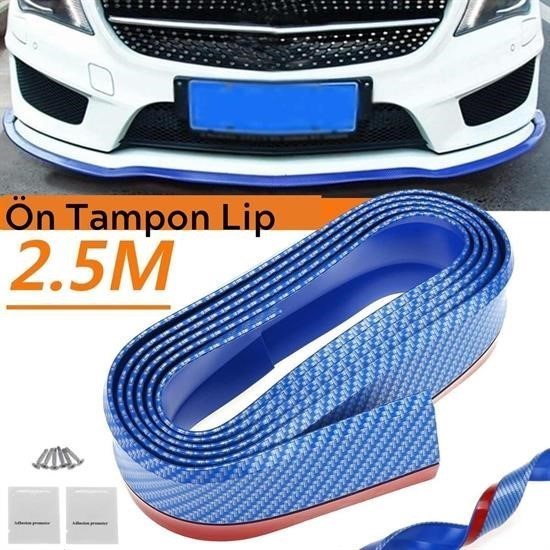 Mavi 2,5 Metre Araba Oto Ön Tampon Koruyucu Kauçuk Pratik Tampon Şerit Bant Döşeme Kiti Mavi 2,5 Metre Araba Oto Ön Tampon Koruyucu Kauçuk Pratik Tampon Şerit Bant Döşeme Kiti