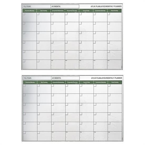 Manyetik Yapışkanlı Bir Aylık Program Planlayıcı Takvim 85x56 cm Manyetik Yapışkanlı Bir Aylık Program Planlayıcı Takvim 85x56 cm