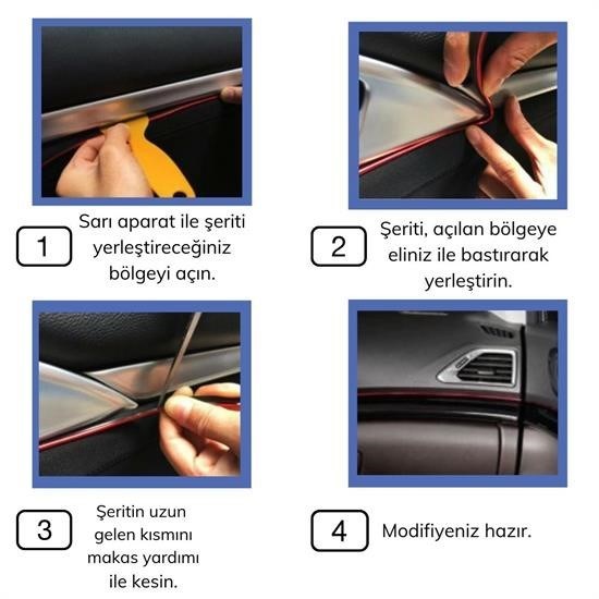 Mavi Araba Oto Trim Dekorasyon Şeridi Kauçuk Elastik Kolay Kurulum 5 metre Şerit Bant Mavi Araba Oto Trim Dekorasyon Şeridi Kauçuk Elastik Kolay Kurulum 5 metre Şerit Bant
